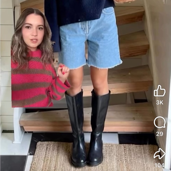 Zara Shoes - Zara Leather Knee High Boots Shoes